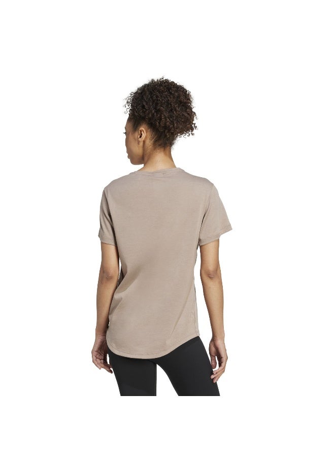 Adidas Adidas Motion  Es T Brown T-Shirt (Short Sleeve) T-Shirts For Women - Image 3