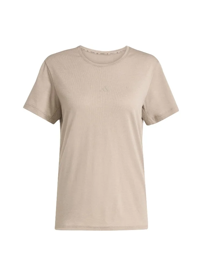 Adidas Adidas Motion  Es T Brown T-Shirt (Short Sleeve) T-Shirts For Women