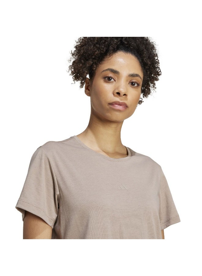 Adidas Adidas Motion  Es T Brown T-Shirt (Short Sleeve) T-Shirts For Women - Image 5