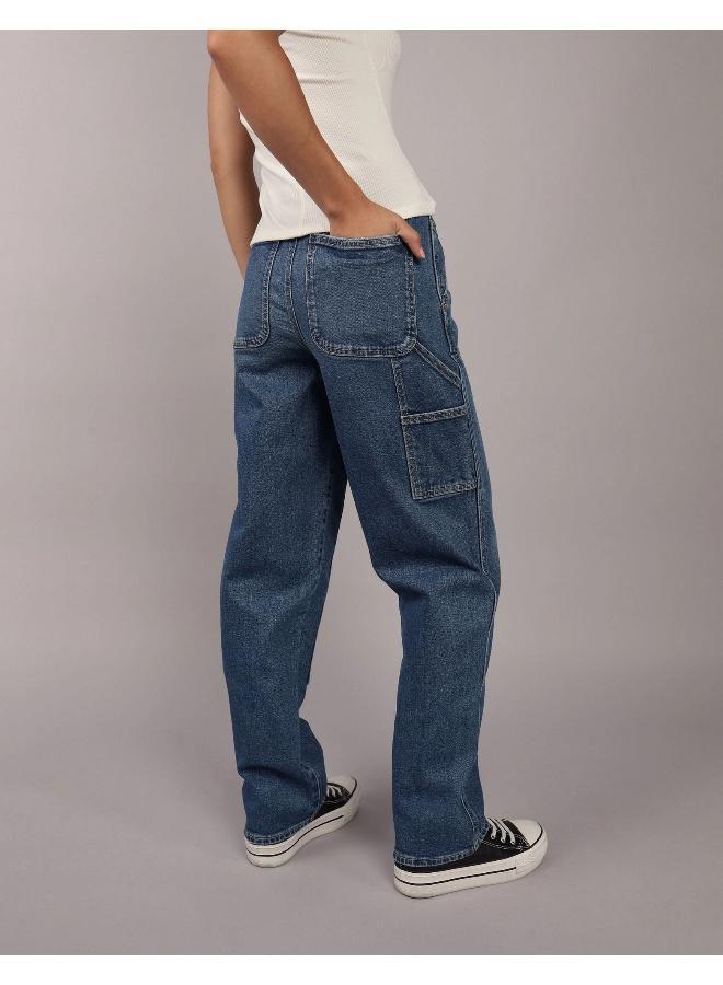 American Eagle High Waist Baggy Stright  Fit Wide Leg Jeans - Image 4