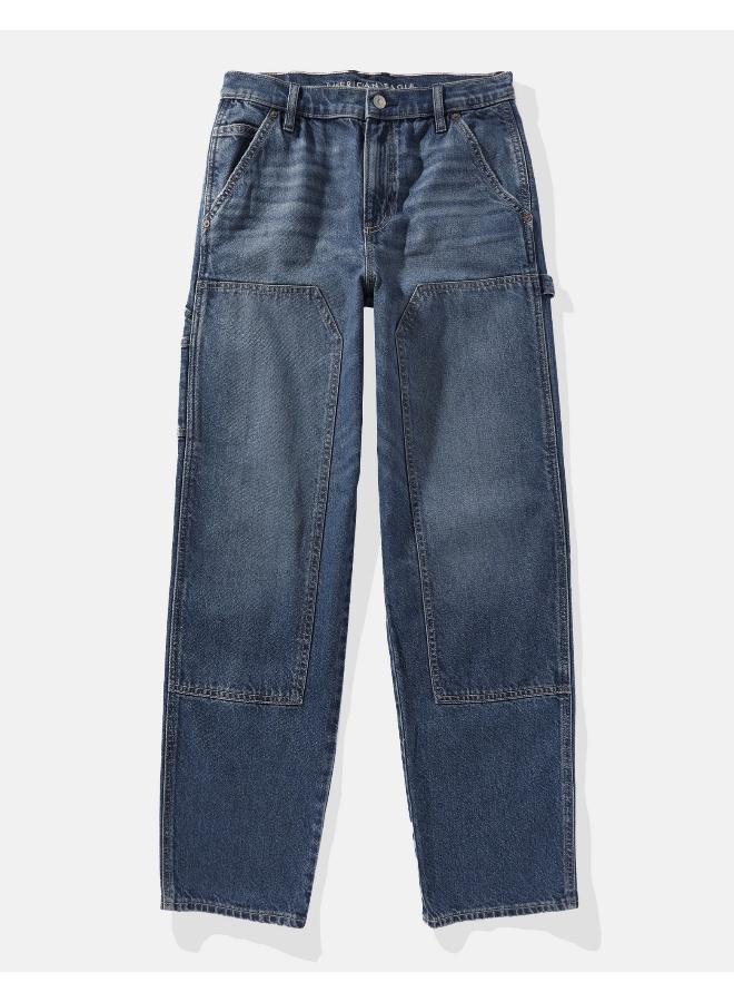 American Eagle High Waist Baggy Stright  Fit Wide Leg Jeans - Image 3