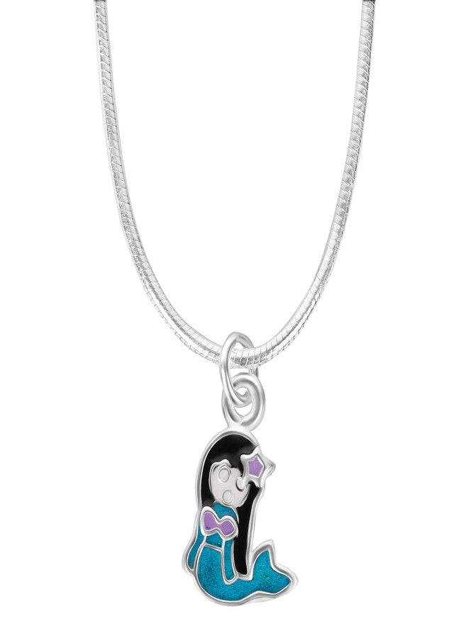 Silver Chest 925 Pure Silver Chain For Girls and Kids with Charm| Silver Jewellery For Kids |Sterling Silver Neck Chain With Pendant | Necklace Set for For Baby Jewelry| Best Gift - Age Upto 5 Years - Image 1