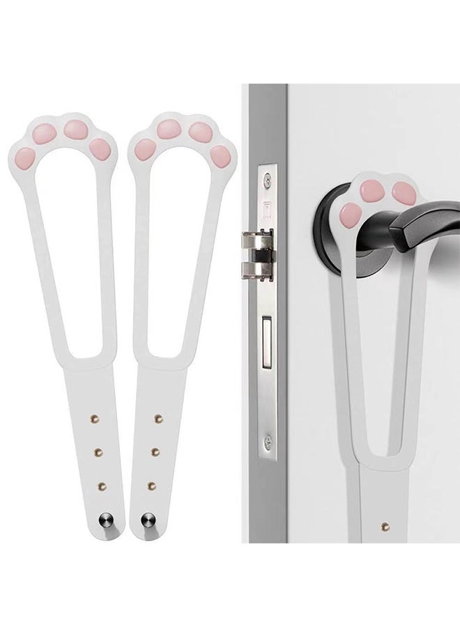 Cat Door Latch, 2 Pcs Flex Latch Cat Door Holder, Cat Door Stopper to Keep Dog Out of Litter Boxes and Food,  No Measuring, Easy to Install - Image 5