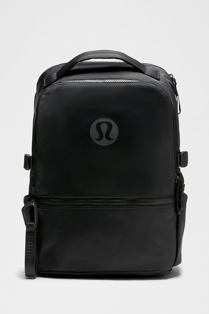 لولوليمون حقيبة كتف مزدوجة، رياضية، للمدرسة، ملابس عادية، التنزه، حقيبة ظهر سعة 22 لتر كبيرة - Image 1