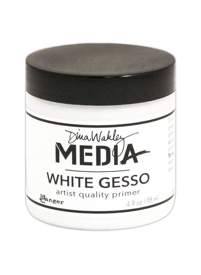 Ranger Dina Wakley Media Gesso 4oz Jar, White - Image 1