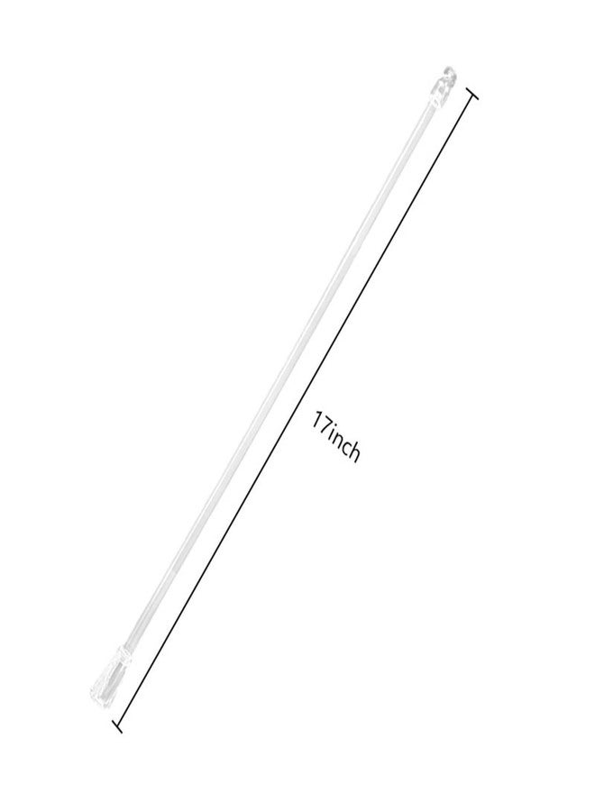 Khakho 6 PCS Vertical Blinds Replacement Parts Blinds Opener Accessories Vertical Rod Control Handle Rod Clear Window Blind Wands Replacement with Hook and Handle Curtain Accessories 17 Inch - Image 2