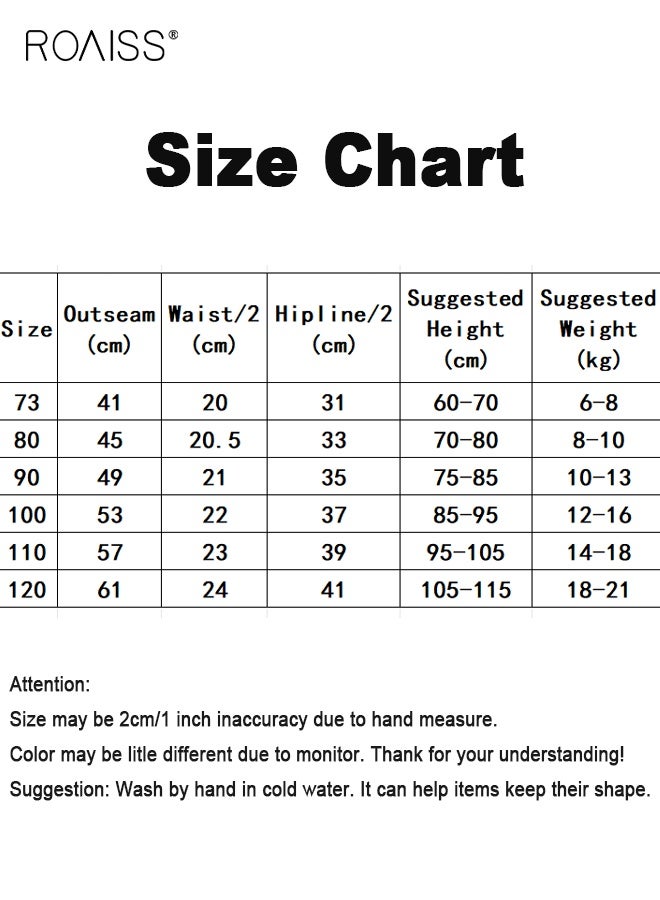 رويس بنطلون جينز فضفاض للفتيات مع جيبين جانبيين وحافة مزركشة، بنطلون جينز بخصر مطاطي وأرجل مستقيمة، بنطلون أنيق ومتعدد الاستخدامات للفتيات، مناسب للارتداء اليومي والمناسبات الأخرى - Image 4