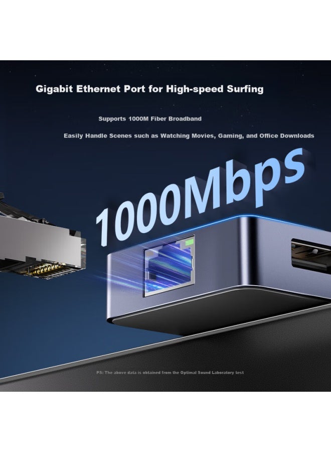 Ult-unite Type-c To Gigabit Ethernet Expansion Dock With Three Independent Displays, Usb-c To Hdmi/dp Converter, 4k Hd Universal Phone Tablet Laptop Expansion Dock, Eight-i - Image 3