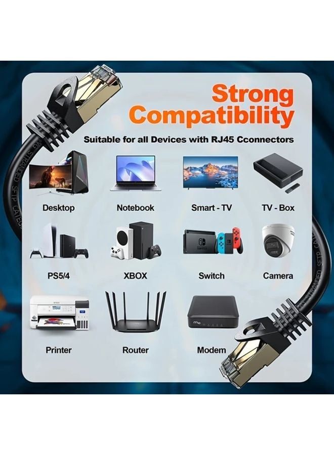كابل إيثرنت Cat6 4 حزم أبيض 39 37 بوصة سريع السرعة حبل شبكة UTP - Image 5