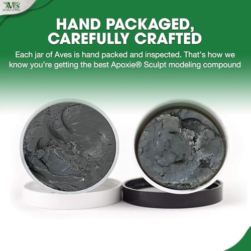 Aves Apoxie Sculpt - 2 Part Modeling Compound (A & B) - 1 Pound, Apoxie Sculpt for Sculpting, Modeling, Filling, Repairing, Simple to Use and Durable Self-Hardening Modeling Compound - Silver Grey - Image 5