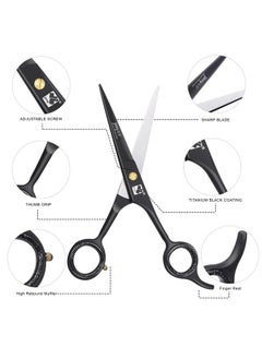 jimy Jimy Professional Hair Cutting Shears 6.5'' Stainless Steel Sharp - Smooth Razor Edge Series Shears for Hair Cutting, Hair Cut Scissor for Women & Men and Salon (Barber Scissors)  - Image 5