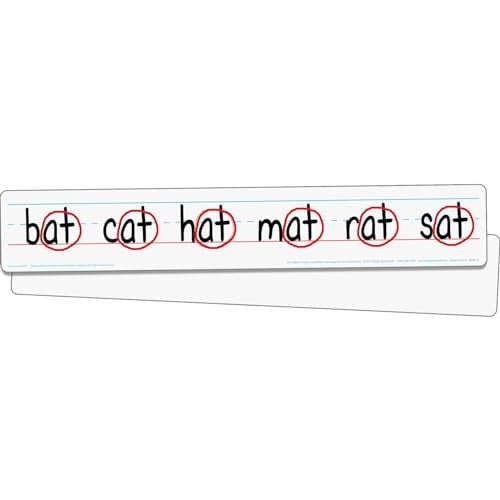 Really Good Stuff Double-Sided Primary-Lined Dry Erase Sentence Strip Boards - Pack of 12 - Image 1