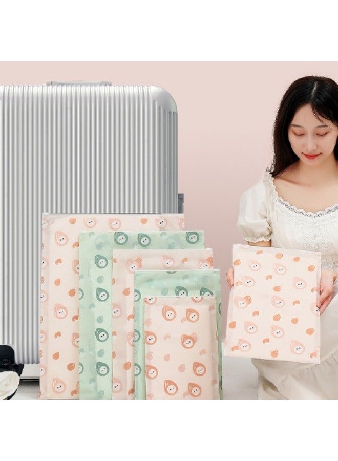 Nut Travel Storage Bag Clothes Tidy Bag Portable Frosted Waterproof Sealed Bag Luggage Clothes-Specification:35*45 Pink - Image 2