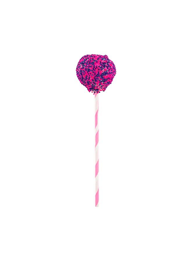 Restaurantware 5.9 Inch Cake Pop Sticks, 100 Durable Lollipop Sticks - Sturdy, Multipurpose, Pink Spirals Paper Colored Cake Pop Sticks, Food Grade, For Desserts Or Crafts - Image 4