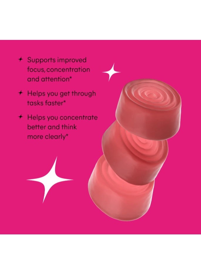 Lemme Focus Concentration Gummies - Strawberry, 50 Gummies - Image 2