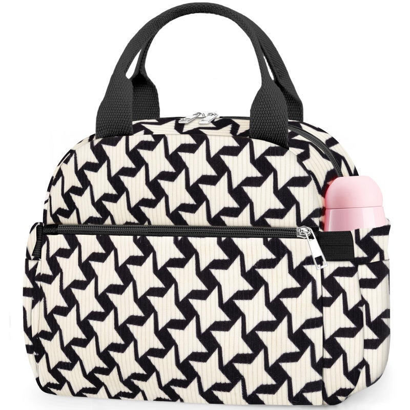 KUBYA Lunch Bag Lunch Box for Women Cute Corduroy Insulated Reusable Work Leakproof Simple Adults Large Lunch Boxes Tote Bag Men Cooler Bag - Image 2