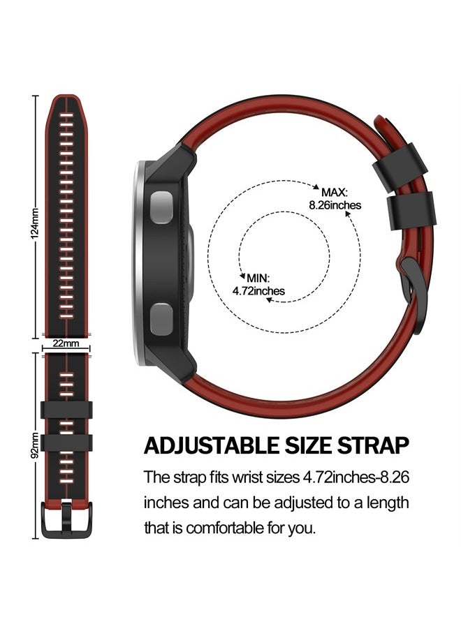 MYSNBKN - Compatible with Garmin Vivoactive 4/Active/Samsung Galaxy Watch 46mm Band, 22mm Silicone Band for Gear S3 Frontier/S3 Classic/Huawei Watch GT2/Ticwatch Pro S2/E2 Smartwatches - Image 1