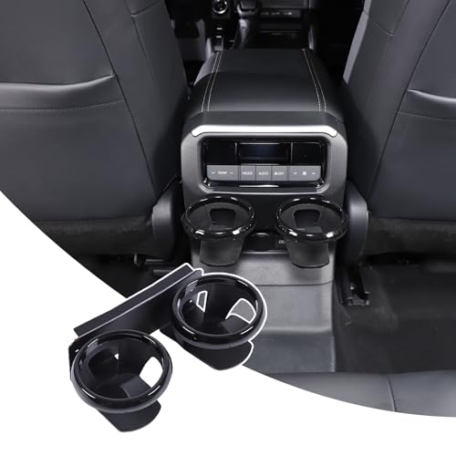 Heutamo Center Armrest Rear Cup Holder Compatible with Toyota Land Cruiser 250 Prado J250 LC250 2024 2025 Accessories, Armrest Rear Air Vent Water Drink Cup Holder - Image 1