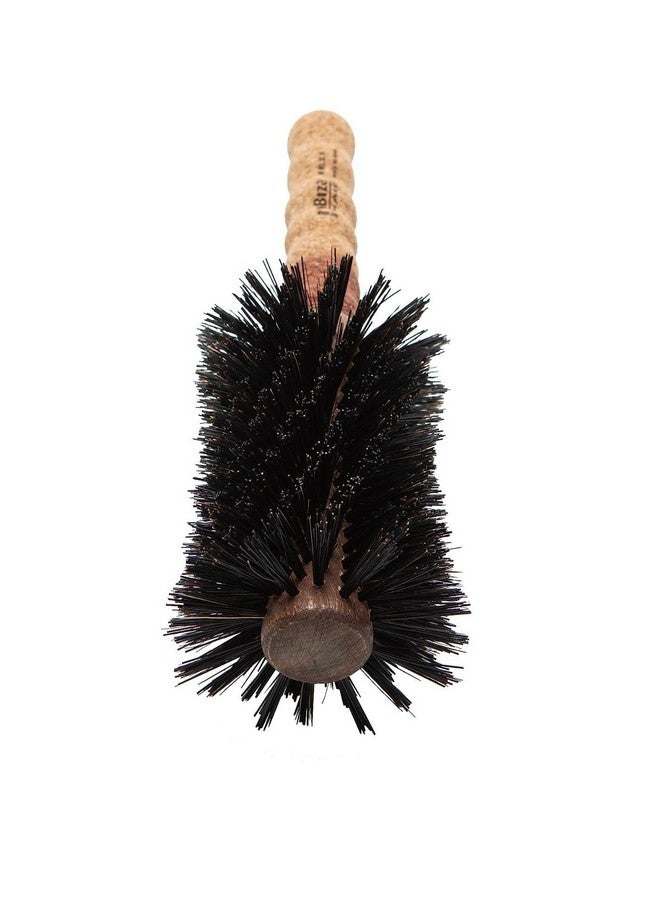 Ibiza Hair Professional Boar Hair Concave Barrel Brush (Rlx5, 80Mm) With Reinforced Swirled Bristles & Cork Handle, Contours To The Head Shape To Create Shiny Hair, For All Hair Types, Heat Resistant - Image 1