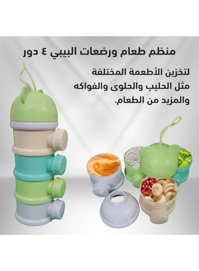 صندوق توزيع مسحوق حليب الأطفال المكون من 4 طبقات - Image 2