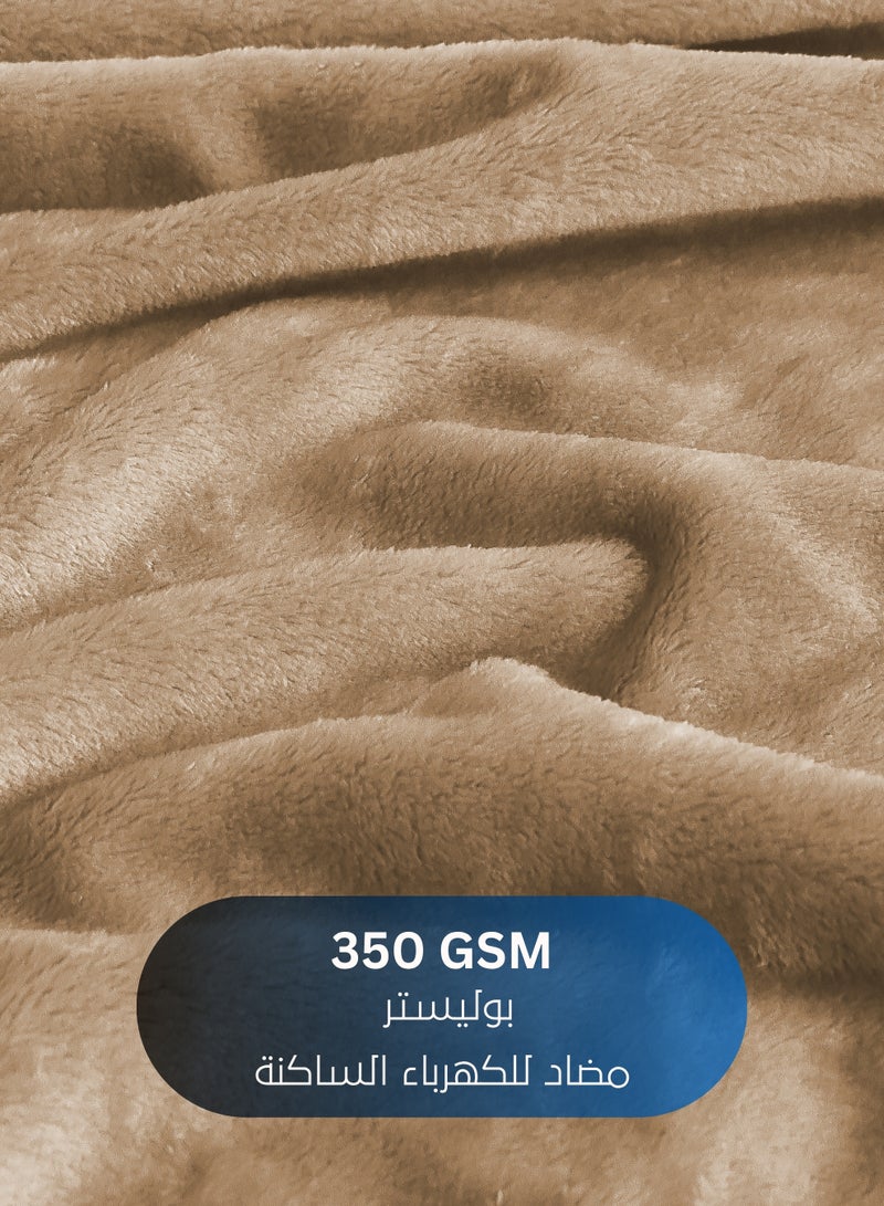 Master Home Textile Lightweight Velvet Blanket, Mora Series, 350GSM, Double Size 260 x 240 cm, Extra Soft All Season Fleece Blanket, Bed And Sofa Blanket - Image 2