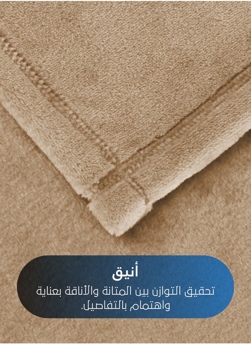 Master Home Textile Lightweight Velvet Blanket, Mora Series, 350GSM, Double Size 260 x 240 cm, Extra Soft All Season Fleece Blanket, Bed And Sofa Blanket  - Image 3