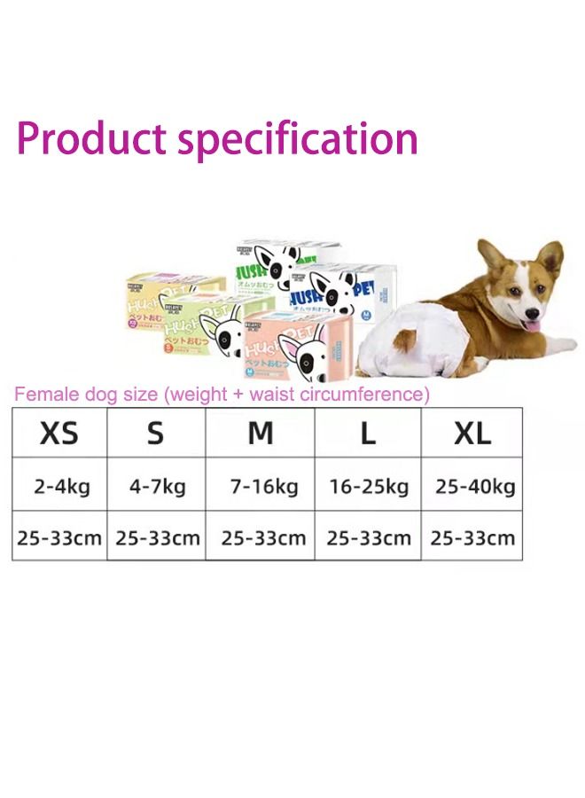 Generic 10PCS Disposable Dog Diapers Male Adjustable FemaleDog Wraps with Leak Proof Fit Puppy Diaper Liners Ultra Absorbent Doggie Diapers for Female Dogs Incontinence Excitable Urination  - Image 3