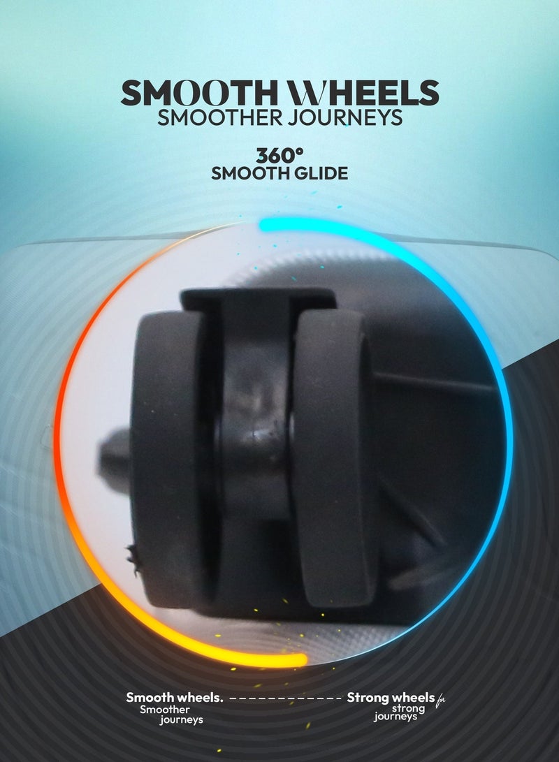 فيبتور حقيبة سفر بأربع عجلات دوارة وجوانب صلبة مع قفل أرقام - Image 5