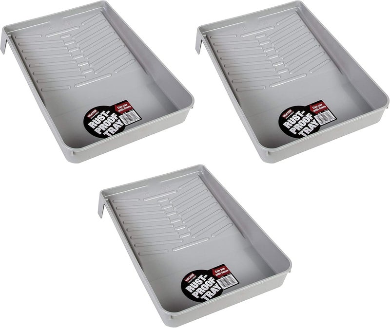 Brush BR549-11" Deluxe Plastic Tray, 11-Inch Pack of 3