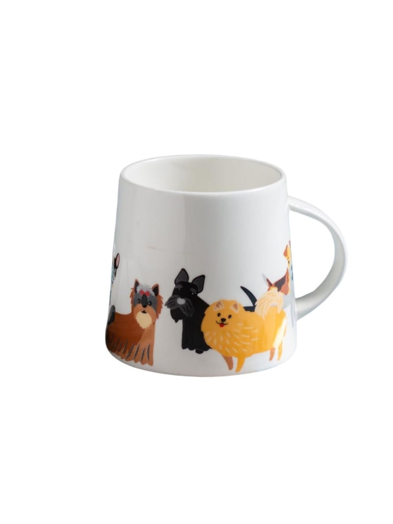 JCPL Fine Ceramic Spring Zest Milk Mugs Set of 2350 ml Each Puppies JC MM1 Spring Zest ZS26 - Image 3