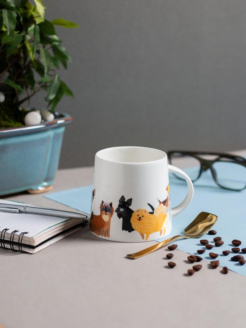 JCPL Fine Ceramic Spring Zest Milk Mugs Set of 2350 ml Each Puppies JC MM1 Spring Zest ZS26 - Image 1