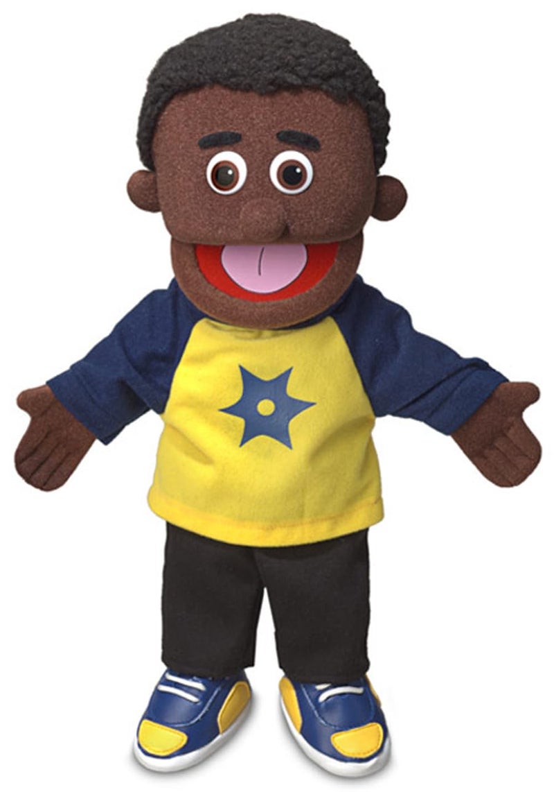 Silly Puppets 14 Jordan Black Boy Hand Puppet - Image 2