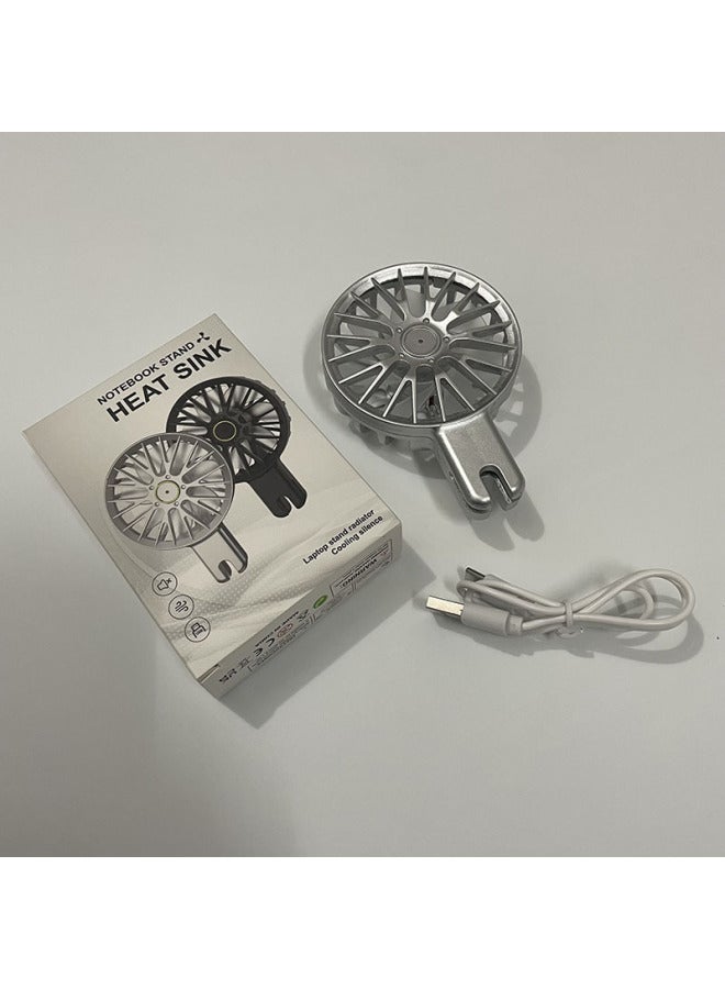 Loquat Notebook Stand Foldable Lifting Portable Base Fan Cooling Bracket Desktop Aluminum Alloy Computer Support-Color:Aluminum Alloy 18inch  + Fan  - Image 2