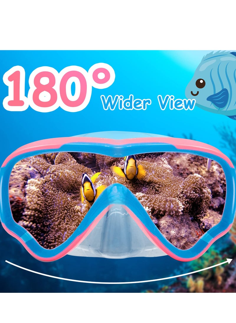 Generic Kids-Goggles with Nose Cover, Diving Mask Elastic Fabric Strap Anti Fog Anti Shattered Lens for Kids Swim Goggles 3-14 - Image 3