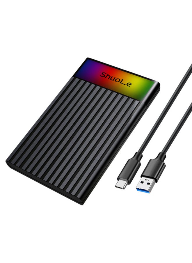 Generic Shuole Typec Mobile Hard Disk Box Color Light Gradient 2.5-inch Laptop External Sata Serial Port-Color:Sl-u25t-l-ac---english Packaging  - Image 3