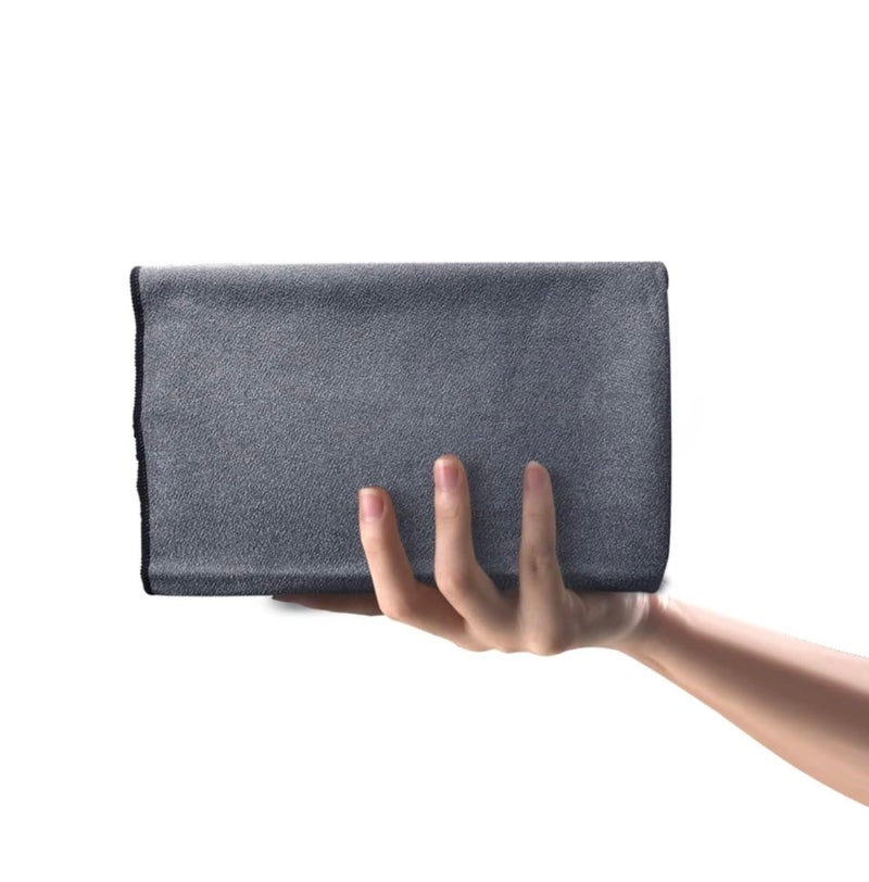 NORCIA Yoga Towel, Non Slip Hot Yoga Mat Towel with Corner Pockets, Mat-Sized 24"x72", 100% Microfiber Sweat Absorbent, Perfect for Hot Yoga, Bikram, Pilates and Yoga Mats (Grey) - Image 5