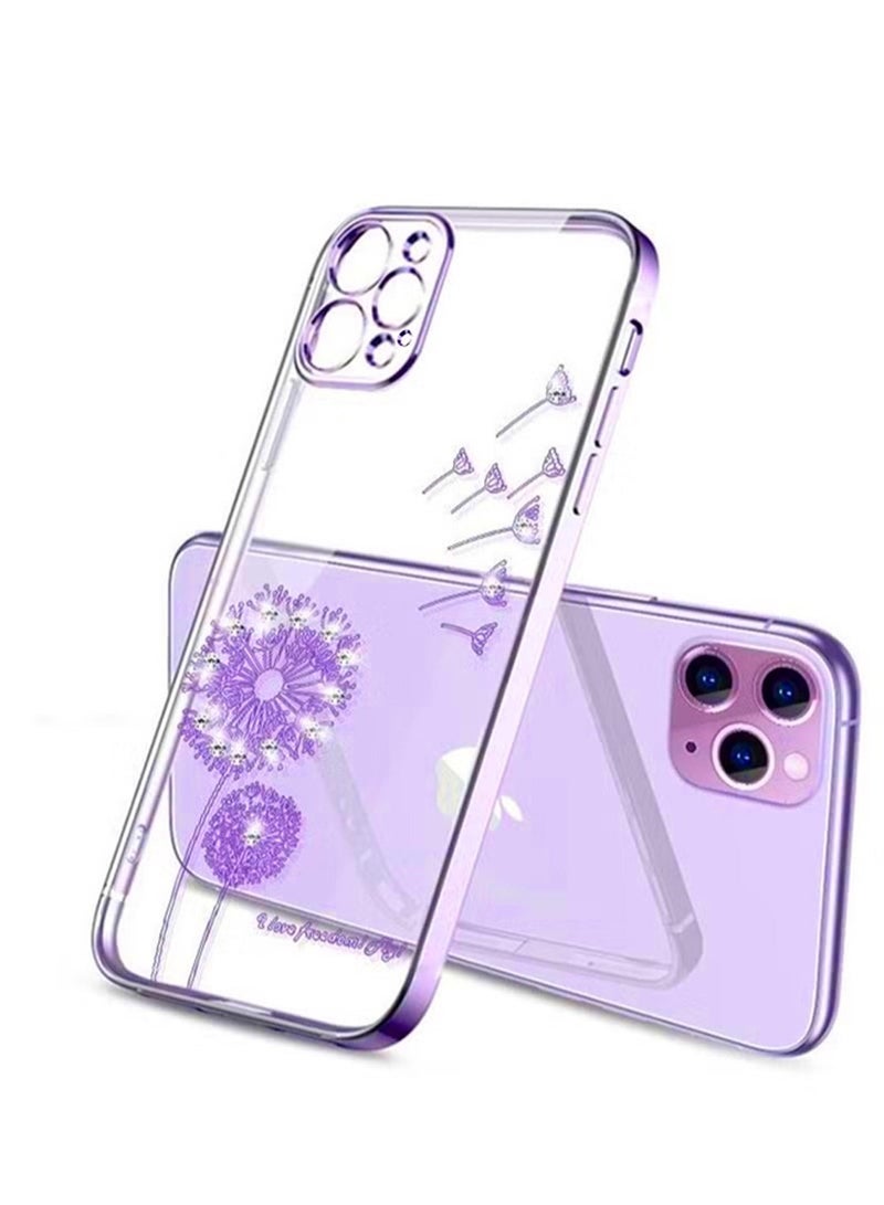 iPhone 15 Pro Case Cover Dandelion Pattern Design Clear Women Phone Anti-scratch Shockproof Protective Accessories Protection Camera Lens TPU Bumper Comfortable Hold Back Cover - Image 1