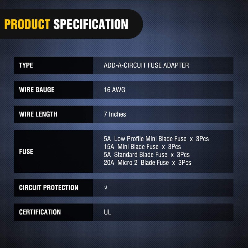 Nilight 12 Pack 12V Car Add-a-Circuit Fuse Tap Standard Mini Micro2 and Low Profile Taps 4 Types ATO ATC ATM APM Holder for Cars Trucks Boats - Image 5