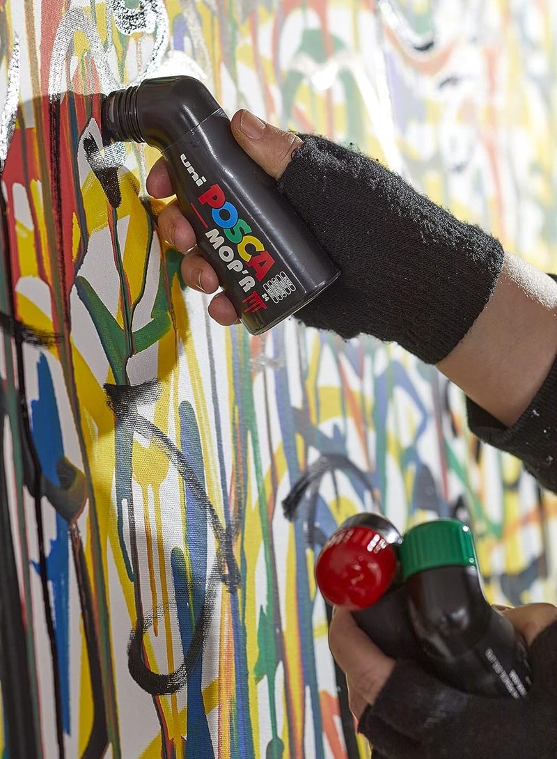 Posca MOP’R PCM-22 Multi Surface Permanent Paint Marker, XXL Round Tip 3-19 mm, Box of 4 Black - Image 1