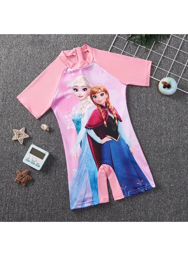 Generic Children's Swimsuit One-piece Polyester Boy Cartoon Suit Swimming Summer Boy-Color:143-Size:M 90-100CM  - Image 1