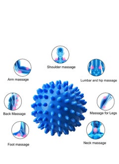 Oasisgalore Spiky Massage Ball Roller for Deep Tissue, Plantar Fasciitis, and Stress Relief (Blue)  - Image 2