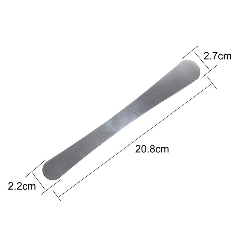 lasenersm ملعقة كريمة كعكة مستقيمة من قطعة واحدة من الفولاذ المقاوم للصدأ 8.2 بوصة فضية - Image 3