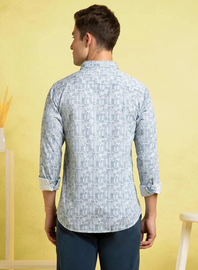 Dennis Lingo Classic Blue Shirt For Men With A Tailored Fit Crafted From Premium Fabric