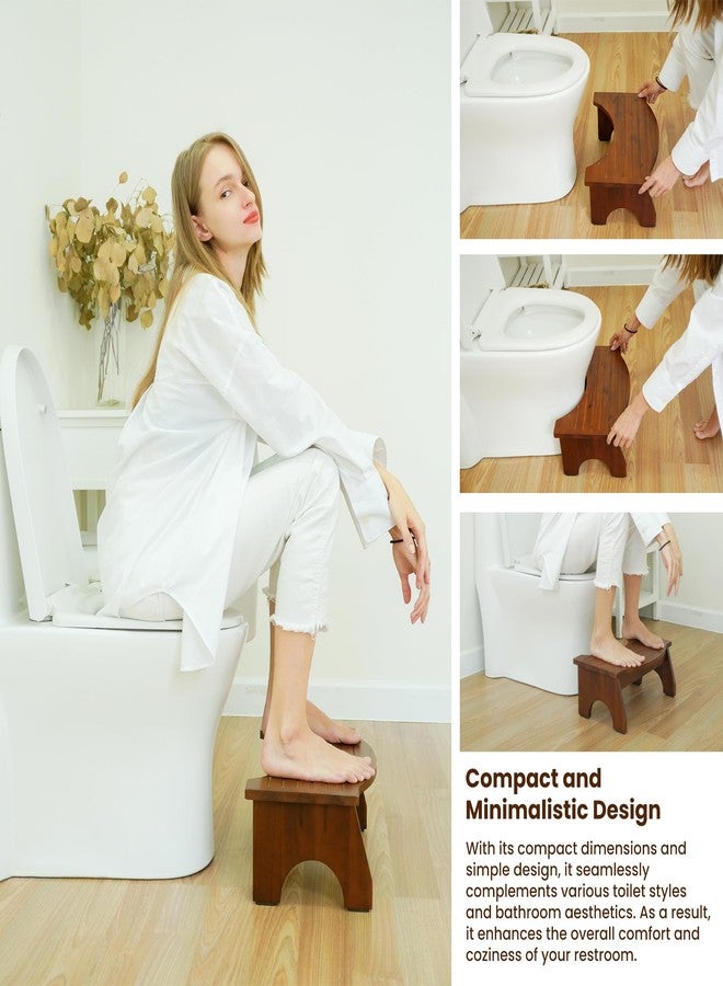 HOLANA 7.2” Acacia Wood Toilet Stool for Adults - 350LBS Poop Stool Adult, Toilet Foot Rest, Poop Stool for Bathroom, Toilet Step, Toilet Stool Squat Adult (Acacia Color) - Image 5