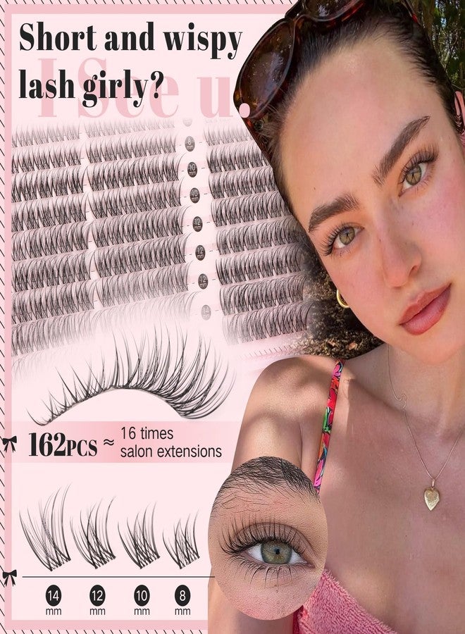 Goddvenus Short Lash Clusters 8-14mm Natural Wispy Eyelash Clusters, C Curl Individual Lashes, Fluffy False Eyelashes for DIY Cluster Eyelash Extensions for Everyday Wear - Image 4
