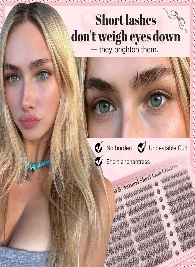Goddvenus Short Lash Clusters 8-14mm Natural Wispy Eyelash Clusters, C Curl Individual Lashes, Fluffy False Eyelashes for DIY Cluster Eyelash Extensions for Everyday Wear - Image 5