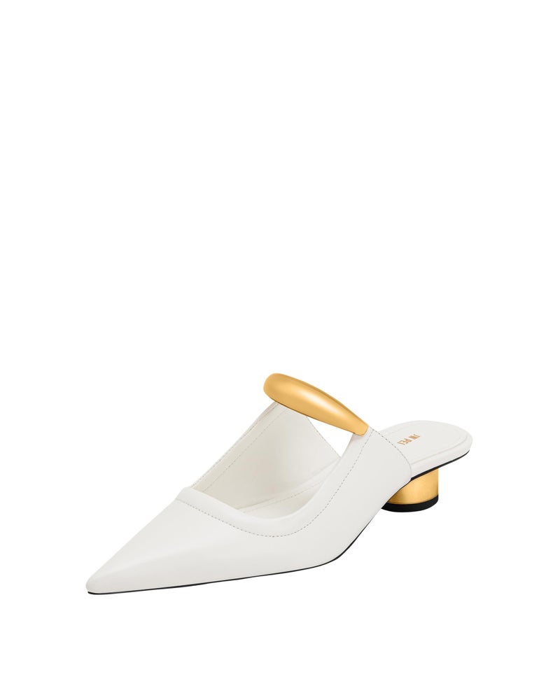 JW PEI Womens Helena Pierced Mules White