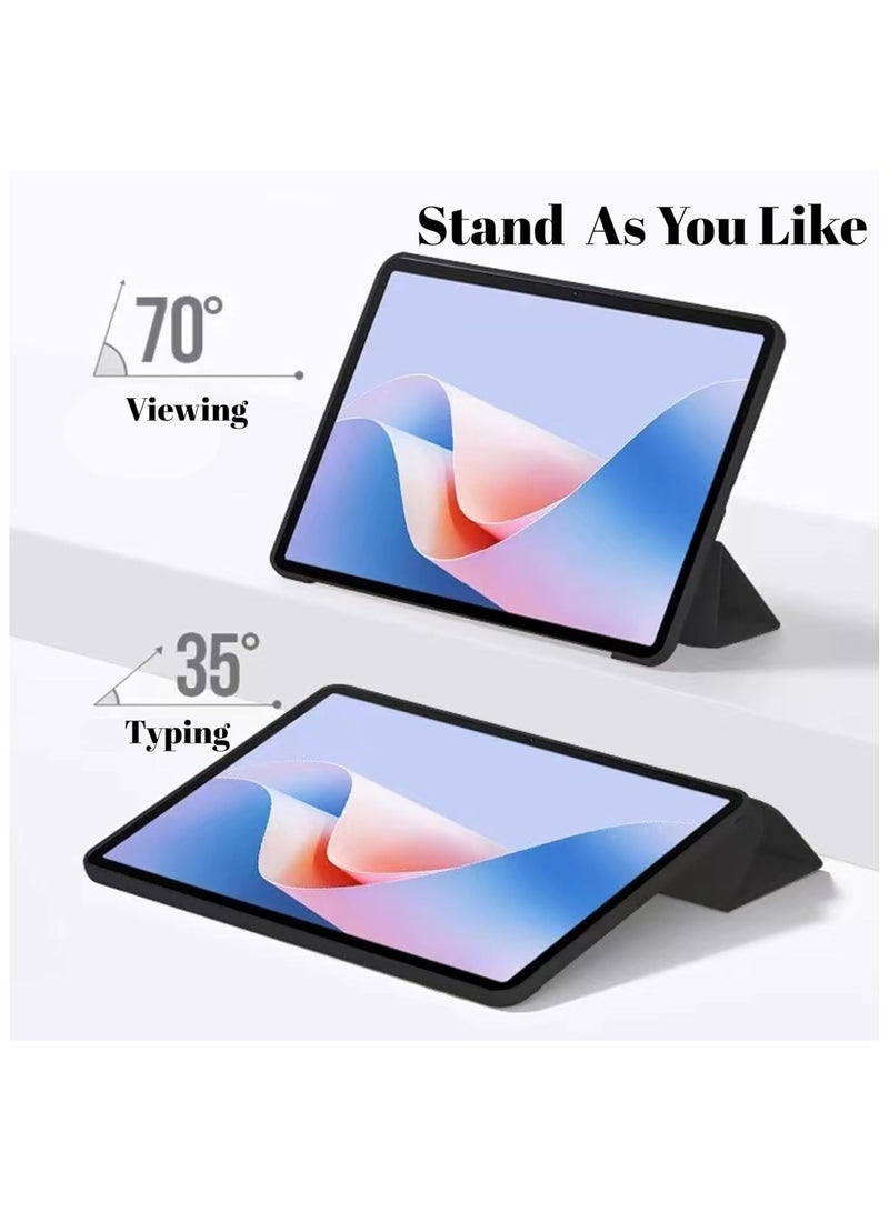 GUDOO Tablet Cover Case Compatible with Huawei Matepad 11.5s 2024 Released, Tri-Fold Slim Case Shockproof Honeycomb TPU Case with Durable Stand Auto Wake/Sleep Cover for Huawei Matepad 11.5s Black - Image 2