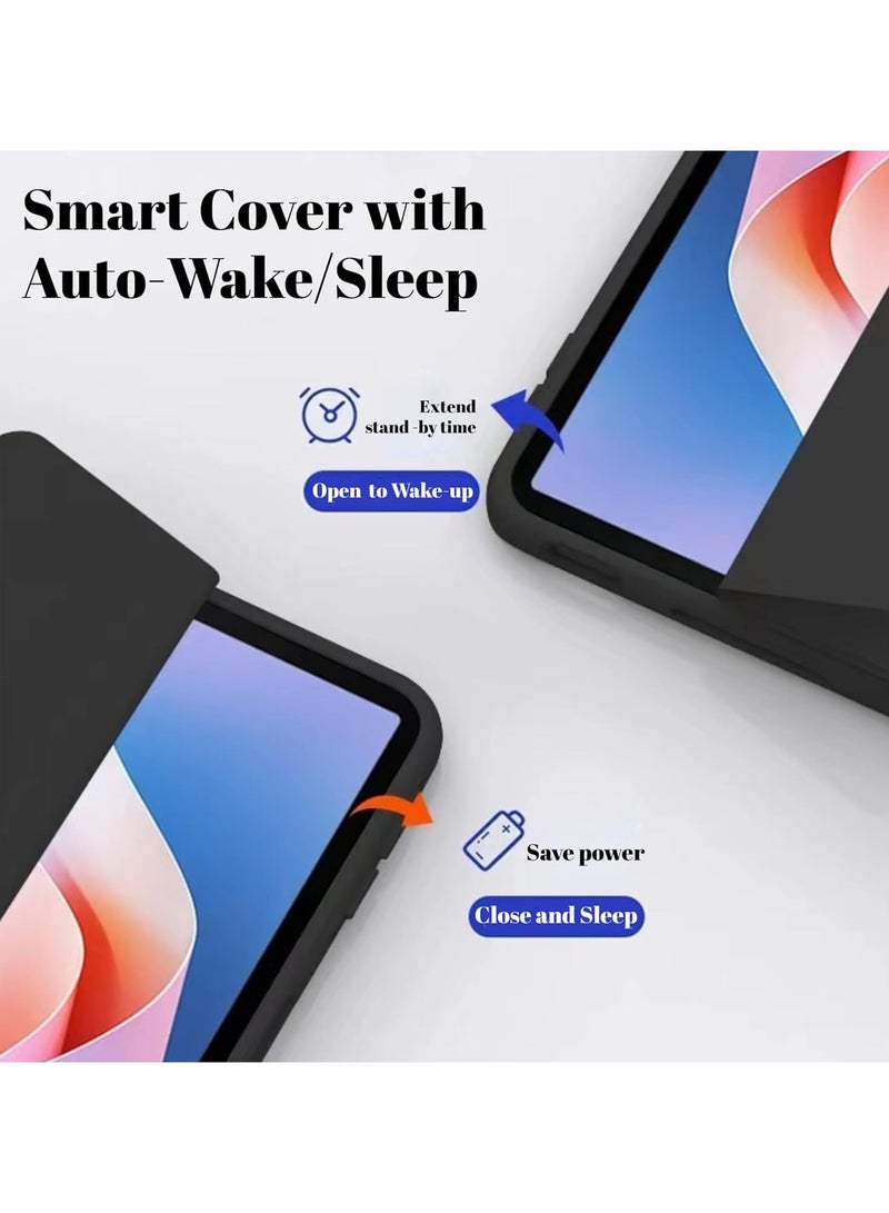 GUDOO Tablet Cover Case Compatible with Huawei Matepad 11.5s 2024 Released, Tri-Fold Slim Case Shockproof Honeycomb TPU Case with Durable Stand Auto Wake/Sleep Cover for Huawei Matepad 11.5s Black - Image 3