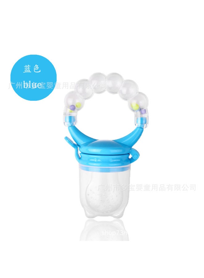 Rattle Handle Fruit And Vegetable Bite Glue-coated Pacifier Baby Silicone Pacifier Food Feeder Manufacturer